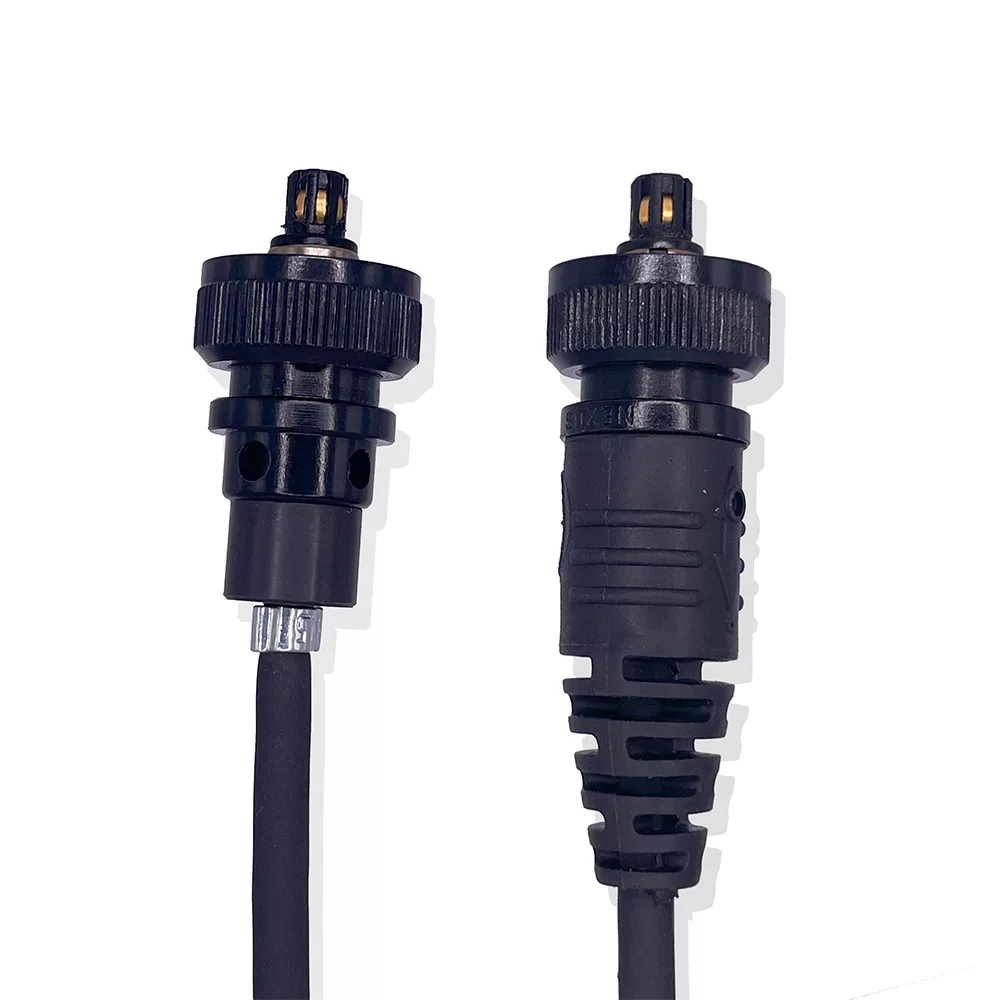 An example of two cables - one overmoulded.